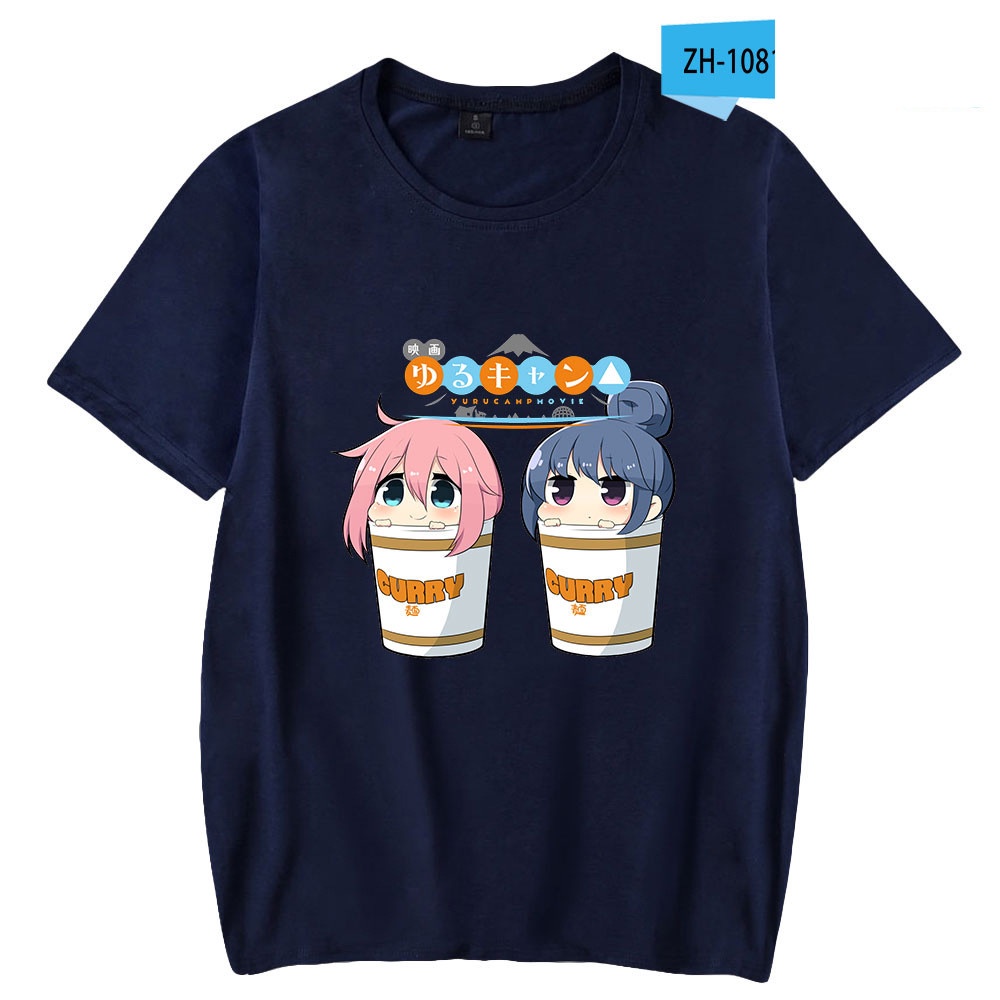 Áo Thun Tay Ngắn In Hình Anime Yuru Camp Thời Trang Cho Nam Và Nữ