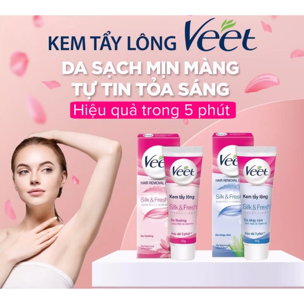 Kem Tẩy Lông Veet, Wax Tẩy Lông Của Pháp, Kem Wax lông sạch sẽ