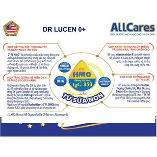 Sữa Dr. Lucen Colostrum Step 1-2 loại 900g