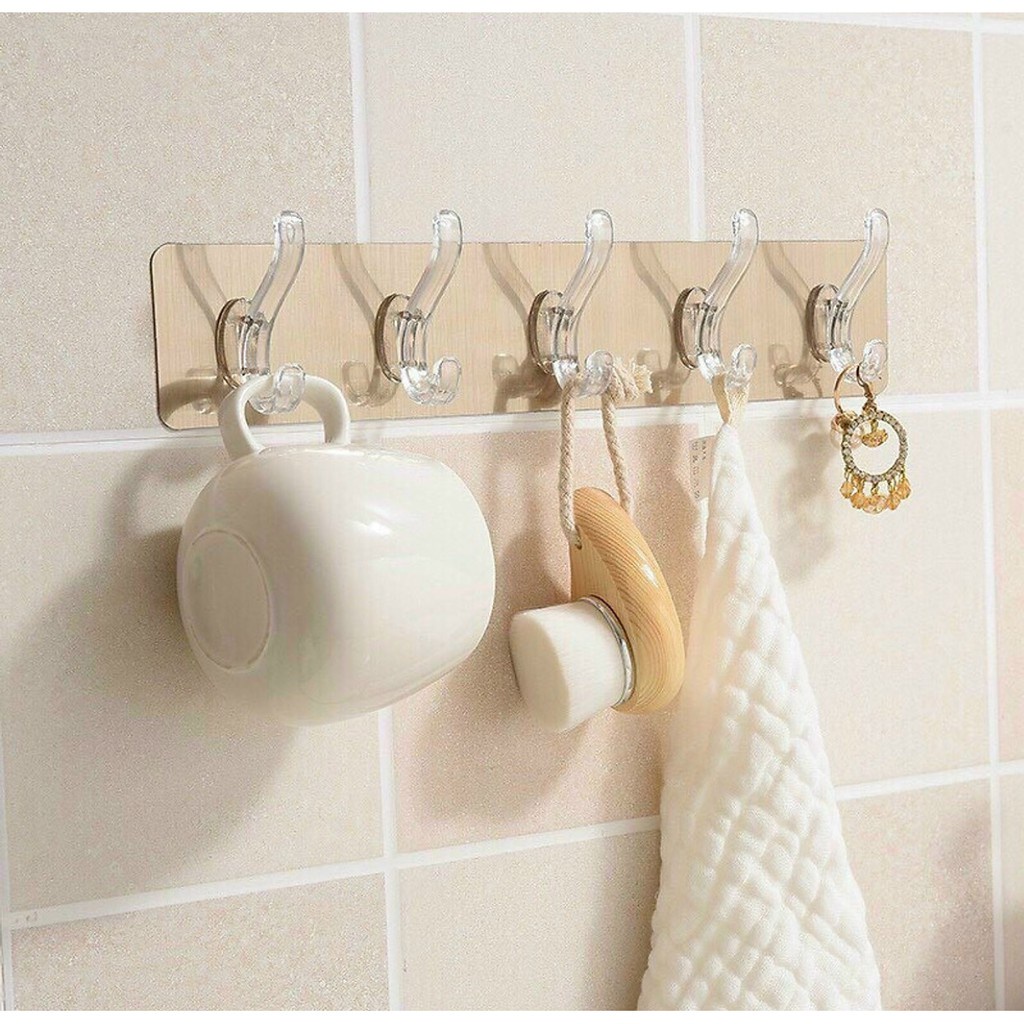Móc Dán Tường Cường Lực Đa Năng Siêu Chắc Treo Khăn, Đồ Dùng Nhà Tắm, Phòng Bếp - Móc Dán Đa Năng