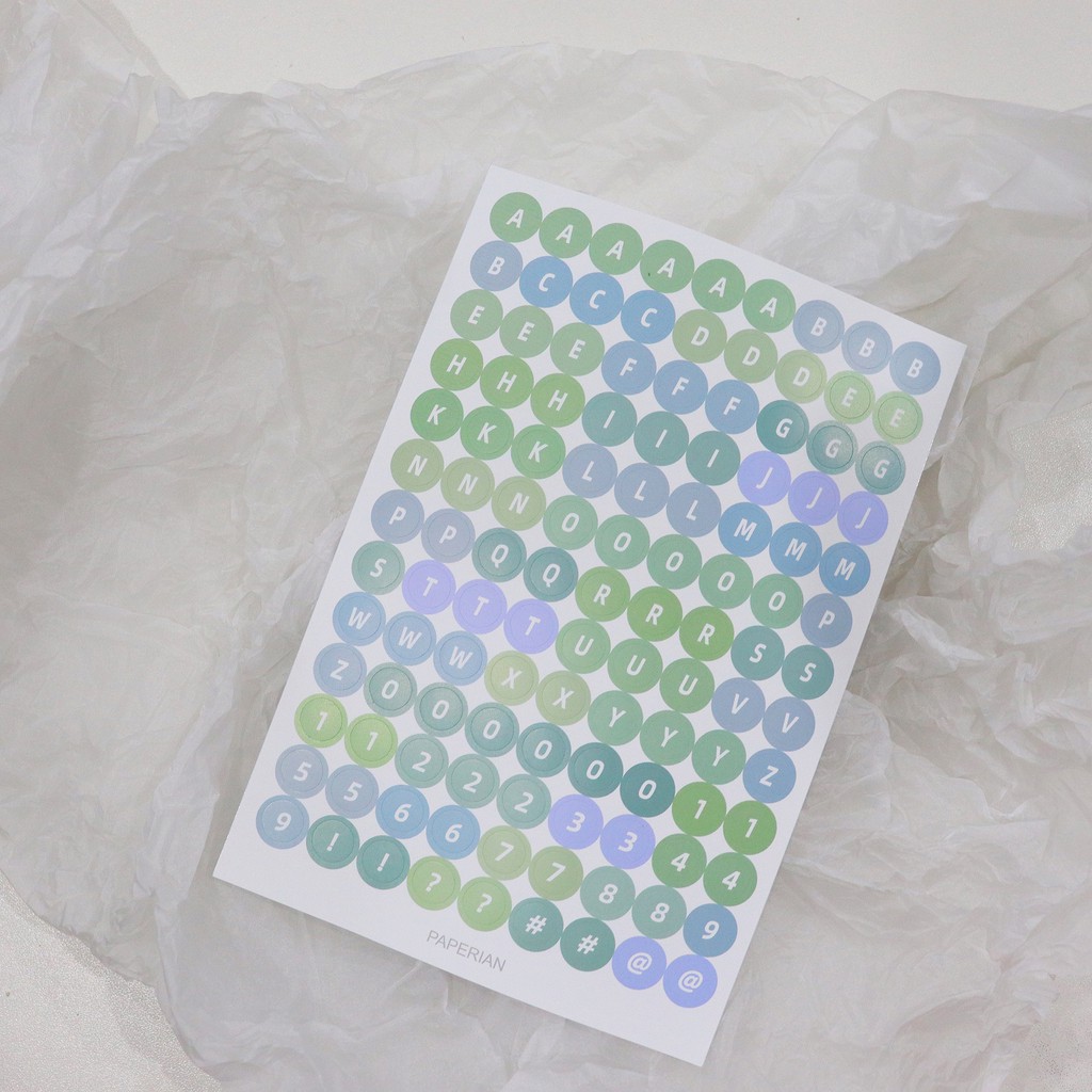 Set 4 Sticker Anphabet size lớn trang trí