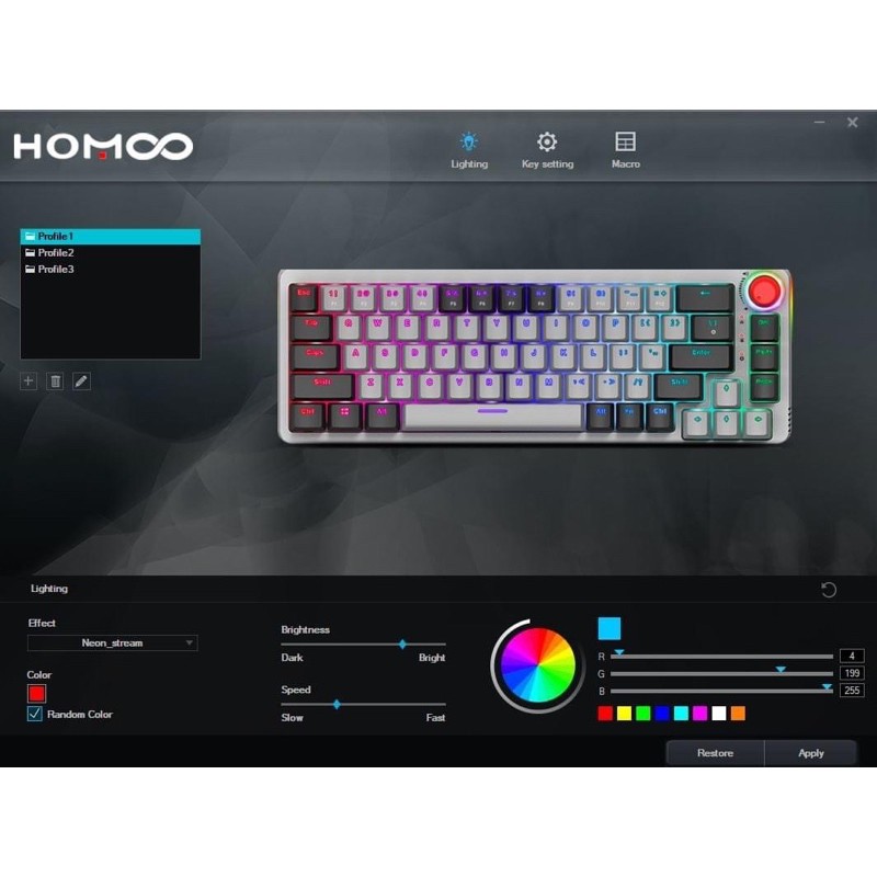 Kit bàn phím cơ TM680 - Hotswap, RGB, Núm xoay Multimedia, Stab Cherry | BigBuy360 - bigbuy360.vn
