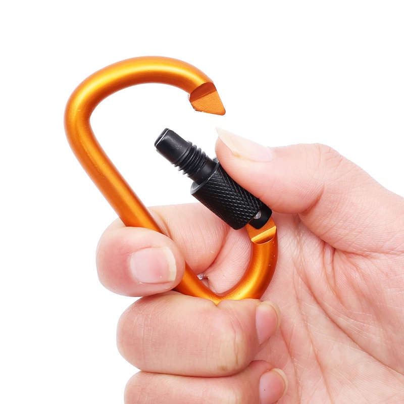 Móc Khóa Chữ D Nhiều Màu Sắc Dùng Leo Núi/ Cắm Trại Tiện Lợi