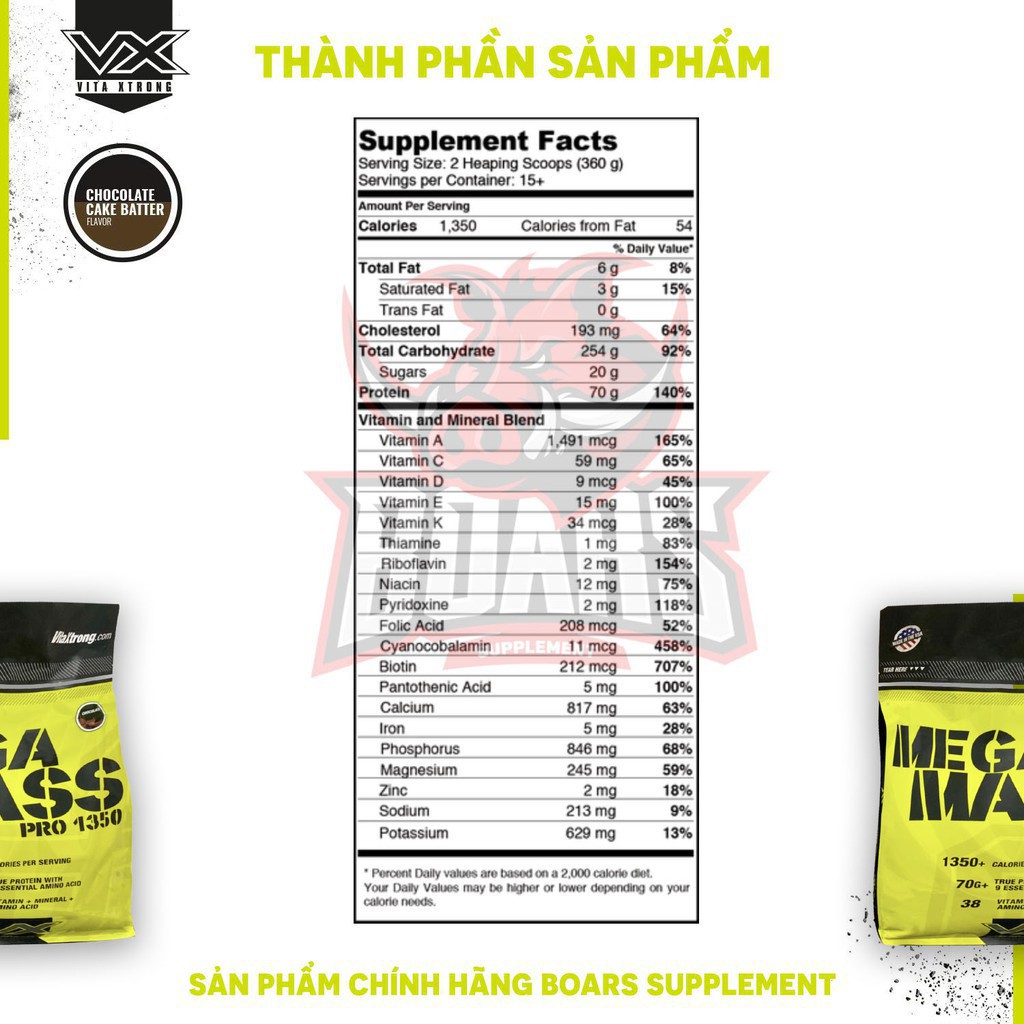 MEGA MASS PRO 1350 - SỮA TĂNG CÂN CHẤT LƯỢNG
