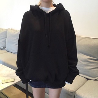 HD022 - ÁO HOODIE BASIC ĐEN TRƠN CAO CẤP