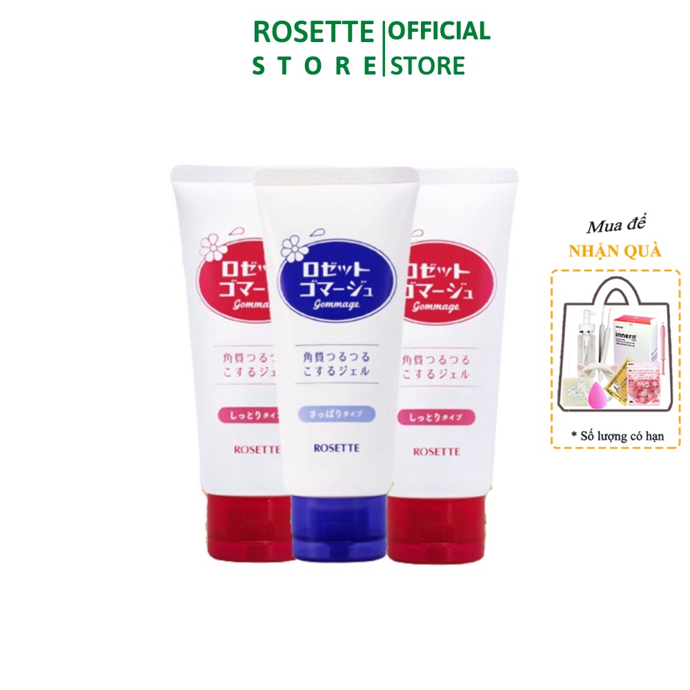 Gel Tẩy Tế Bào Chết  Rosette Peeling 120g, Loại bỏ Tế Bào Chết, Lỗ Chân Lông Bị Tắc Nghẽn , Bã Nhờn ,Mụn Đầu Đen