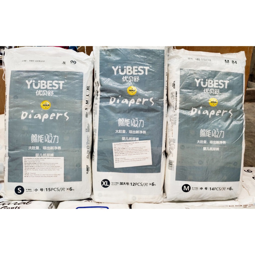 Bỉm YUBEST Gold / Night / Angel / Natural / Core quần/dán S132, S90, M108, M84, L96, L78
