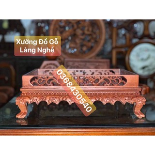 [ XẢ LỖ ] Khay Trà Chân Quỳ Gỗ Hương [ Gỗ Hương 100%_Hàng loại 1]