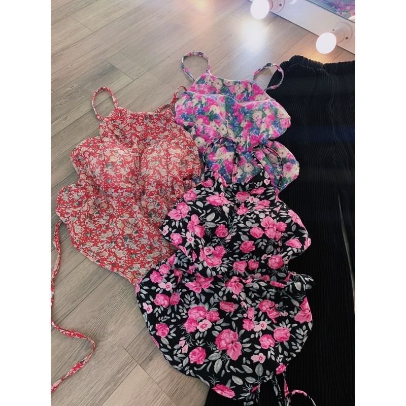 SET DẬP LY ÁO YẾM HOA ĐAN LƯNG CÓ CÚP SẴN HÀNG CAO CẤP | BigBuy360 - bigbuy360.vn