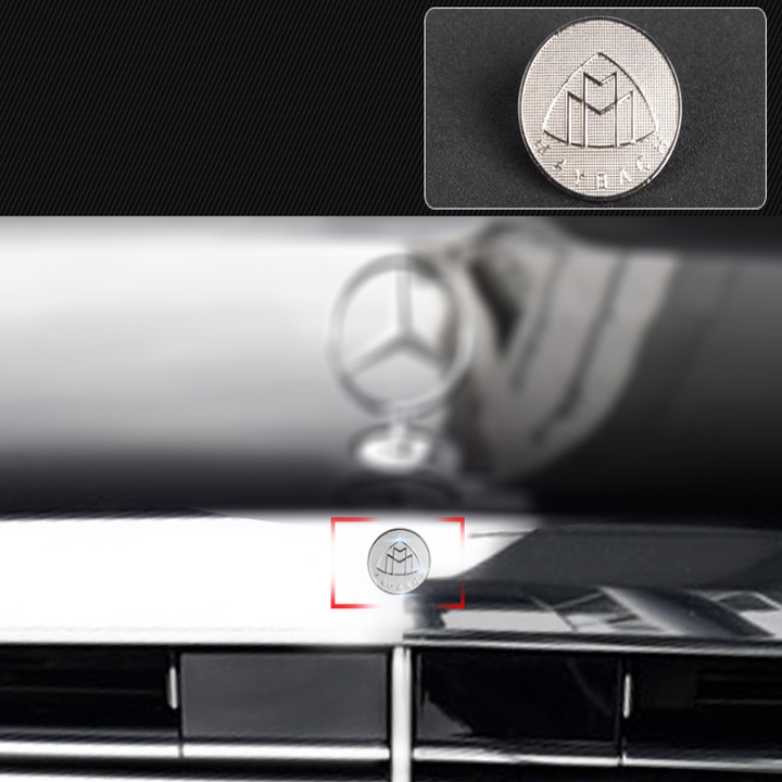 Logo nắp gắn nắp capo đầu xe ô tô Maybach, chất liệu hợp kim nhôm cao cấp