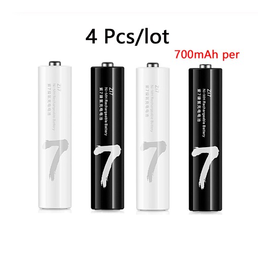 4 viên Pin tiểu sạc nhiều lần AA ,AAA Xiaomi Rechargeable Batteries ZI5 / ZI7