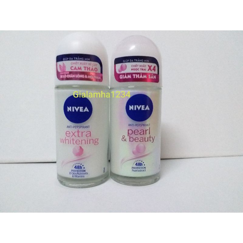 Lăn Ngăn Mùi Nivea Trắng Mịn Mờ Vết Thâm 50ml