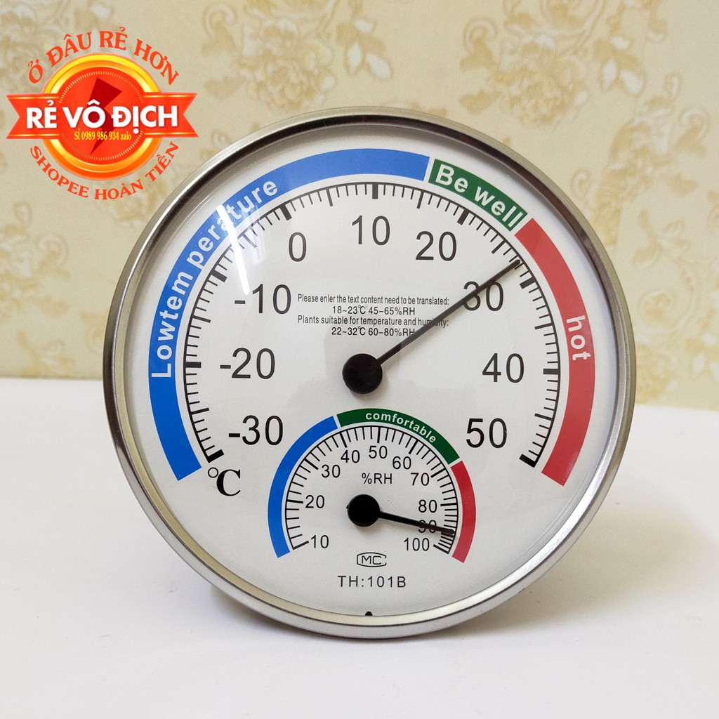 Nhiệt ẩm kế cơ học ( đo độ ẩm không khí và đo nhiệt độ)