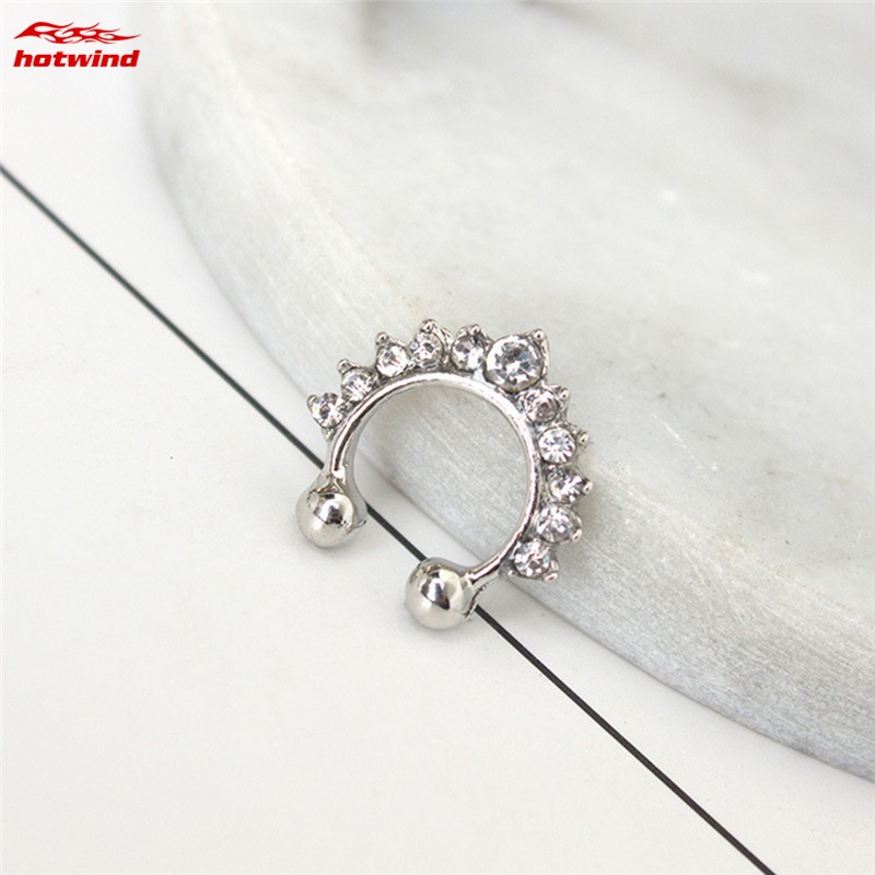 1 Khuyên Mũi Đính Đá Nhiều Màu Thời Trang