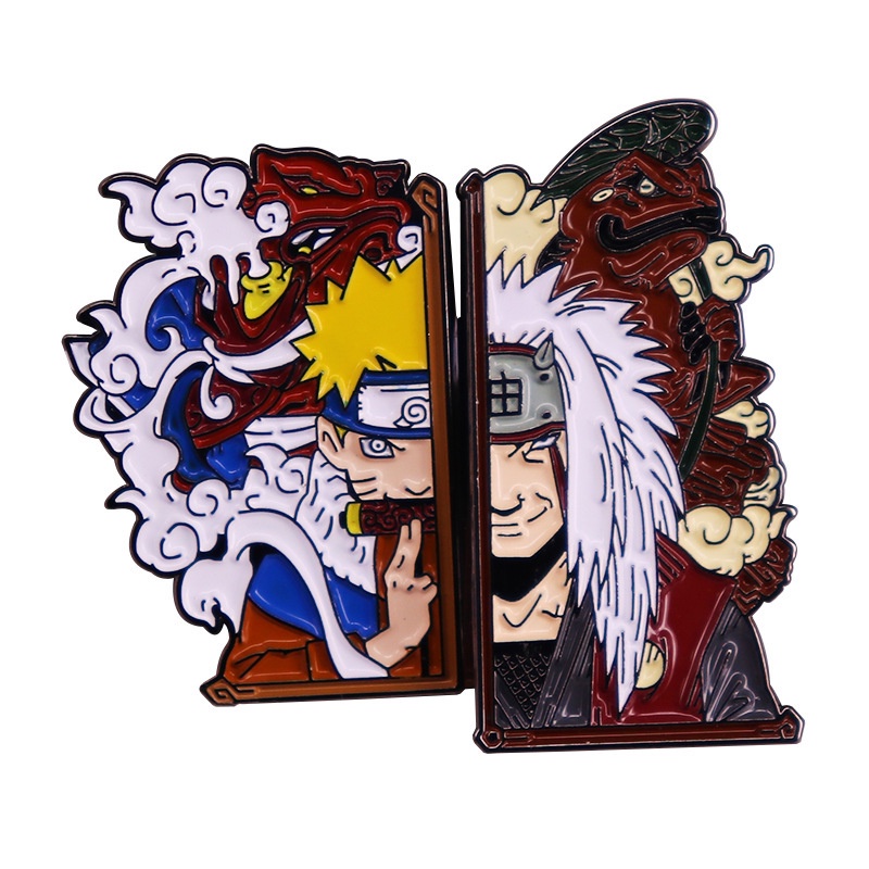 Ellen Naruto Anime Badge Metal Brooch Bag Pendant Pin Jiraiya Cartoon Badges Fashion Accessories Gifts