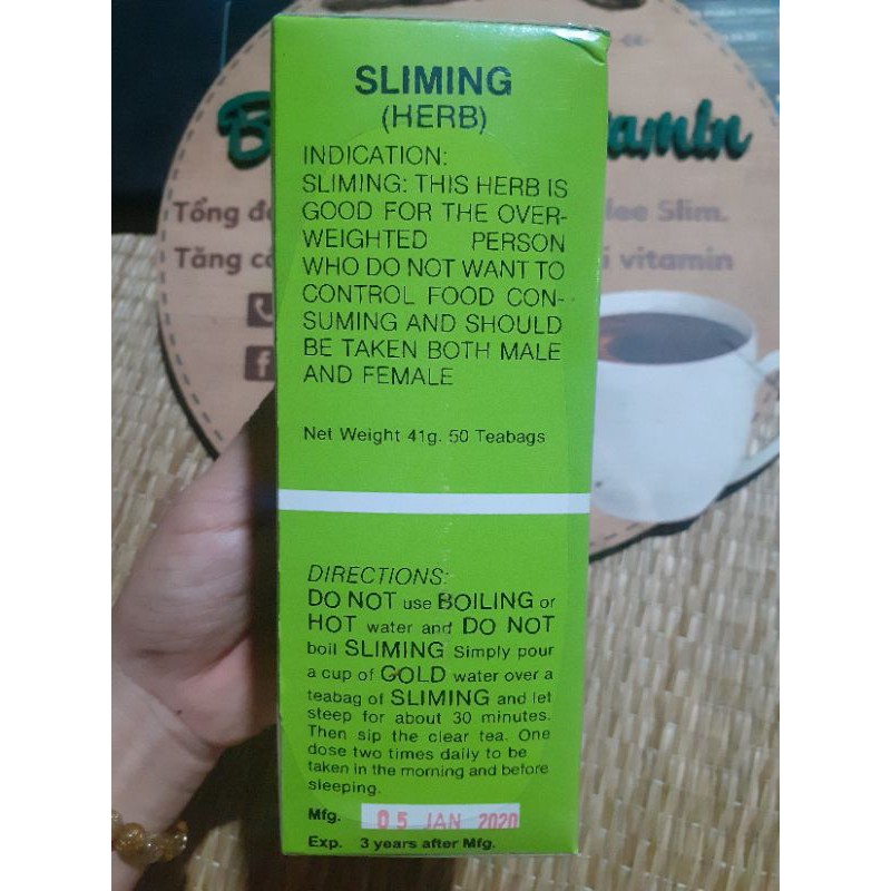 Trà giảm cân sliming thái lan giảm nhanh 3-4 kg (50 gói)