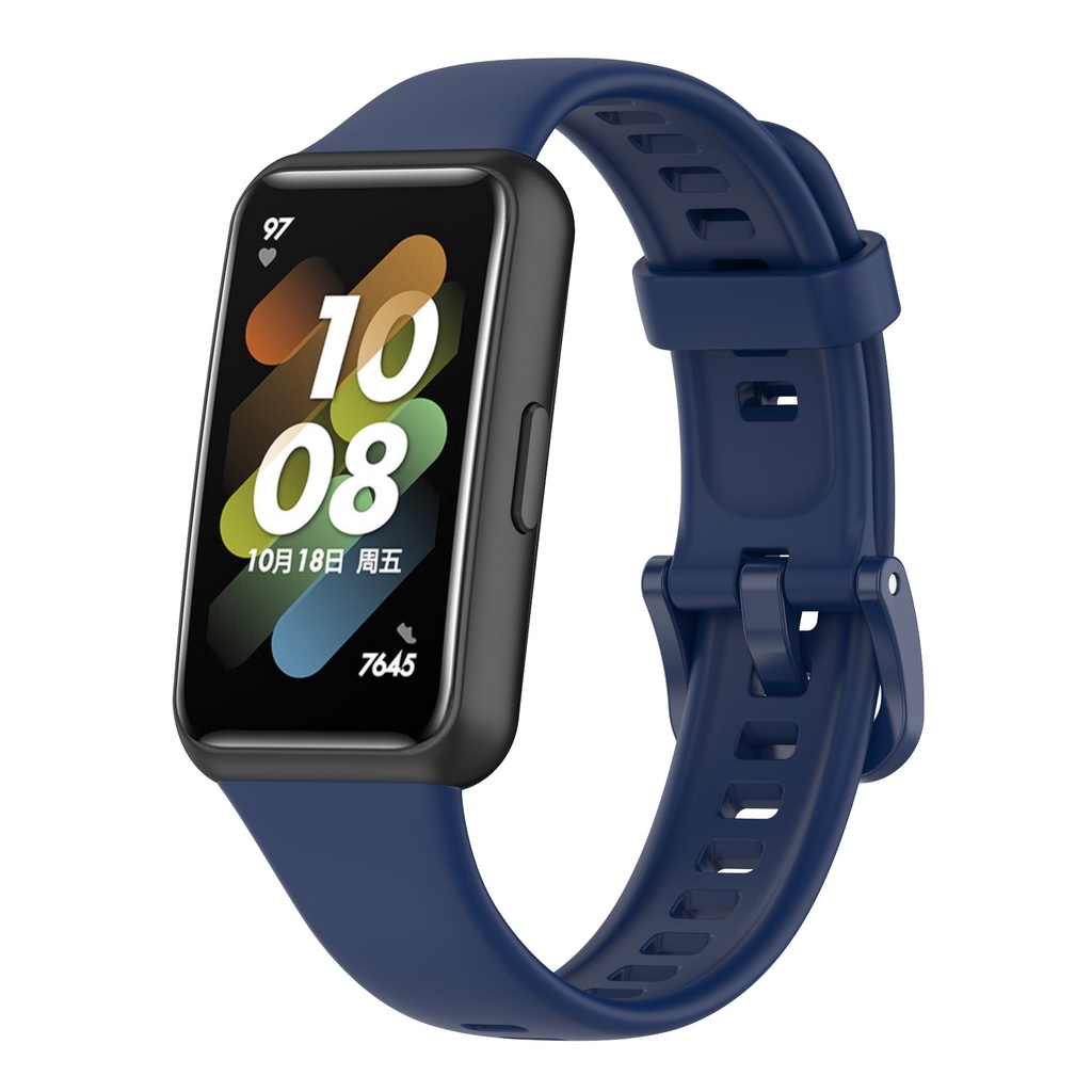 Dây đeo đồng hồ thông minh Jansin bằng silicon thiết kế nhiều lỗ thay thế cho Huawei Band 7