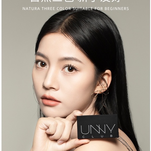 Bảng phấn che khuyết điểm UNNY CLUB 3 màu sắc phủ quầng thâm lỗ chân lông cấp ẩm chống thấm nước lâu trôi 3.3g