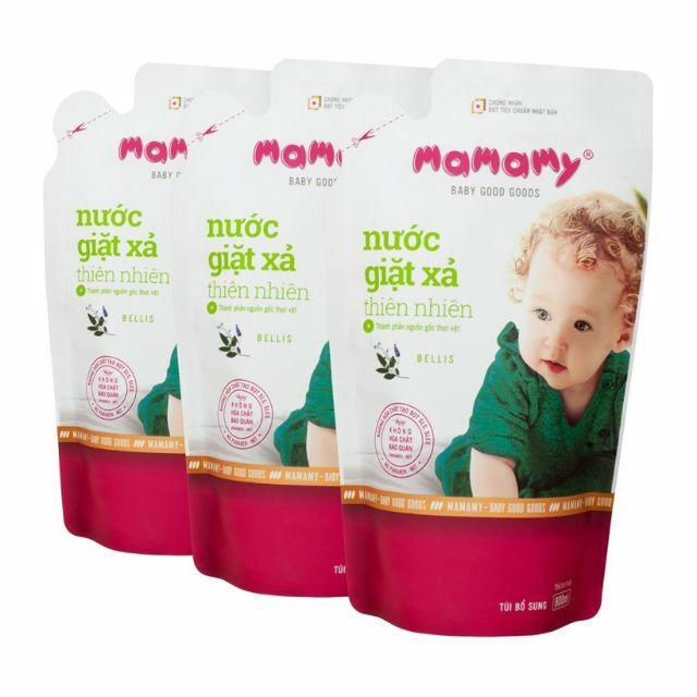 Nước giặt xả thiên nhiên Mamamy Túi 800ml