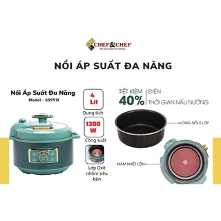 NỒI ÁP SUẤT ĐA NĂNG CHEF&CHEF 689VN