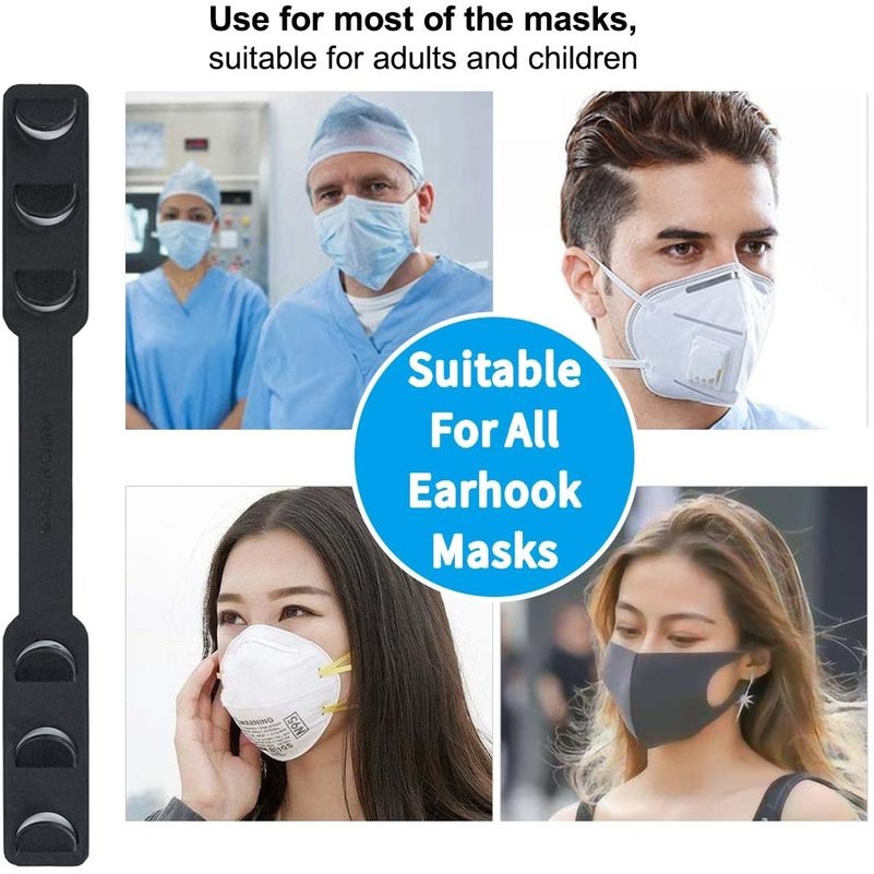 Dây silicon nới rộng khẩu trang điều chỉnh được giúp giảm áp lực và giảm đau tai cho trẻ em/thanh thiếu niên/người lớn