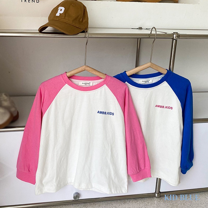 Áo Thun Raglan Tay Dài Hở Vai In Chữ Phong Cách Thể Thao Thời Trang Xuân Thu Dành Cho Bé Gái