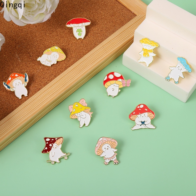 Ghim cài áo Miss Zoe hình cây nấm hoạt hình dễ thương