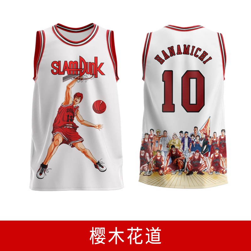 Áo Đồng Phục Bóng Rổ In Hoạ Tiết Hoạt Hình Slam Dunk Trẻ Trung Năng Động