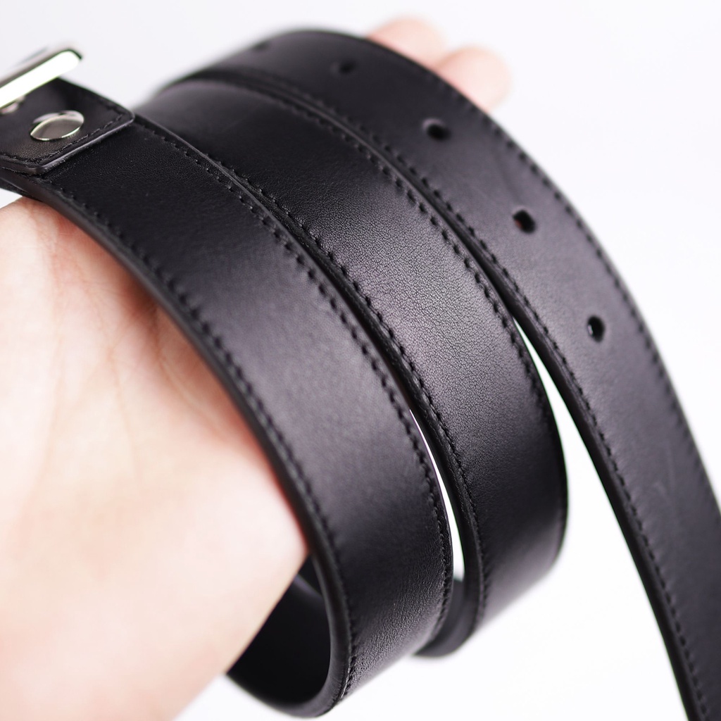 Thắt lưng da bò Lucas nhập khẩu hàng hiệu chính hãng AUGUST SHOES mặt dây 2.5cm, hợp kim cao cấp, lỗi 1 đổi 1
