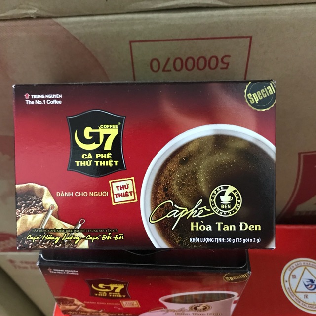 Thùng 24 hộp cafe đen không đường cua trung nguyên