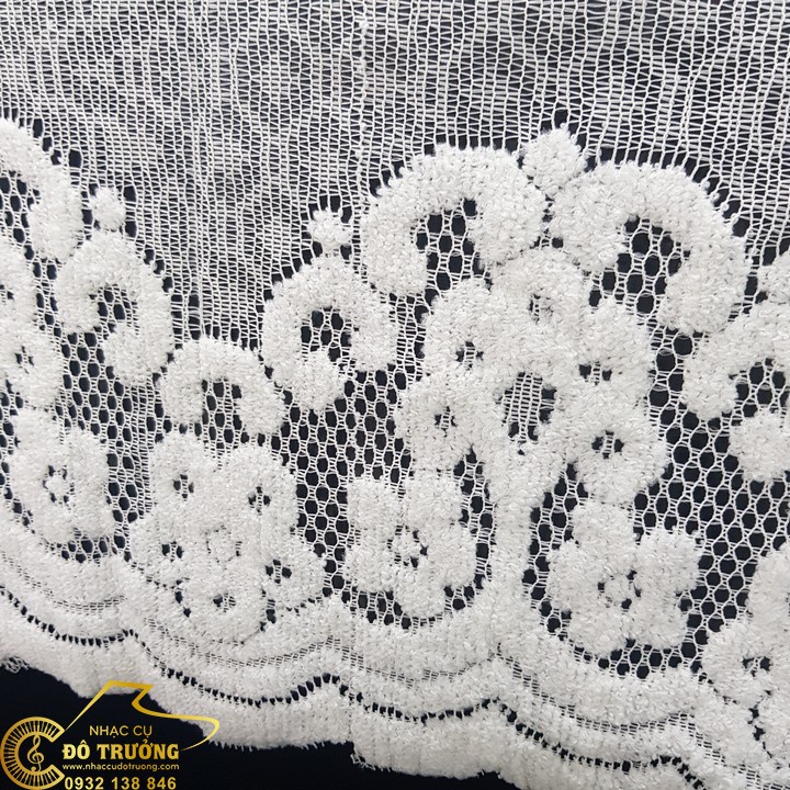 Khăn phủ đàn Piano vải ren trắng dày đẹp