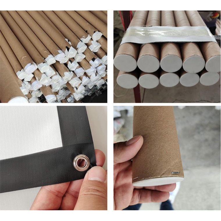 Màn chiếu sợi thủy tinh trắng cho máy chiếu - loại dày 4 lớp, tăng sáng 20%, tương phản cao - góc nhìn rộng