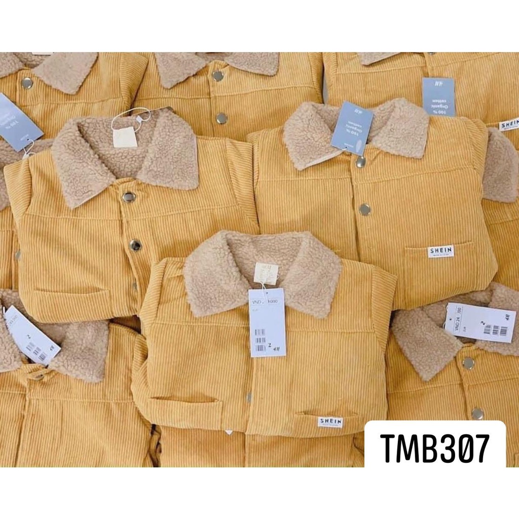 TMB307 - ÁO KHOÁC NHUNG VÀNG