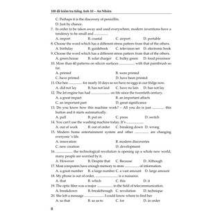 Sách - 100 Đề Kiểm Tra Tiếng Anh 10