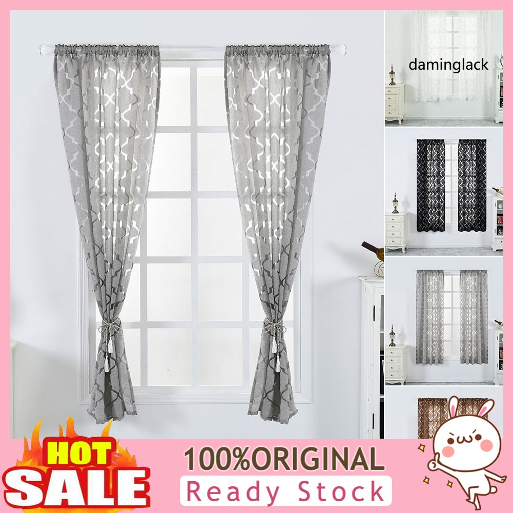 Rèm Cửa Vải Tuyn Họa Tiết Lồng Đèn Kích Thước 100x130cm