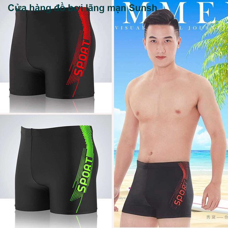 Quần bơi nam boxer người lớn áo tắm suối nước nóng nhanh khô chống vụng về học sinh cộng với bộ thiết bị