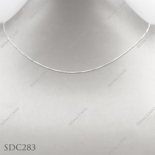 Dây chuyền bạc Ý cao cấp mì kim cương chạm máy - SDC283