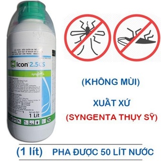Thuốc Diệt Muỗi Icon 2.5CS 1 Lít SYNGENTA – Diệt Muỗi, Côn Trùng Cực Mạnh, Thuốc Xịt Muỗi Y Tế Không Mùi