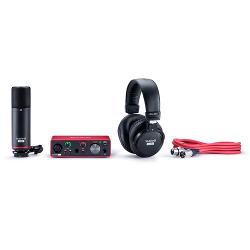 Bộ âm thanh thu âm Focusrite Scarlett Solo Studio 2x2 USB Audio Interface with Microphone & Headphones (3rd Generation)
