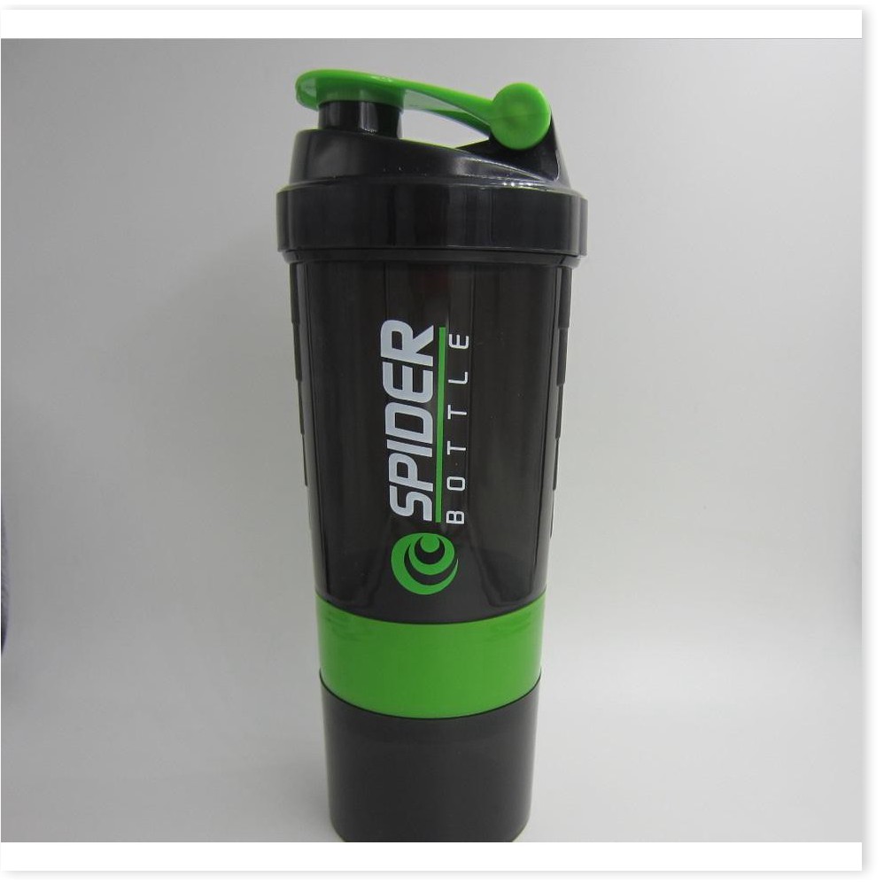 Bình nước  1 ĐỔI 1    Bình lắc Spider tập gym 3 ngăn tiện dụng 600ml có nhiều ngắn, thiết kế sang trọng,đẳng cấp. 78