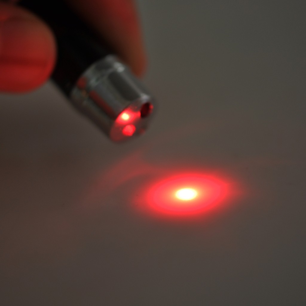 Đèn Pin Led 3 Trong 1 Chiếu Tia Uv + Đỏ + Laser + Móc Khóa Đen