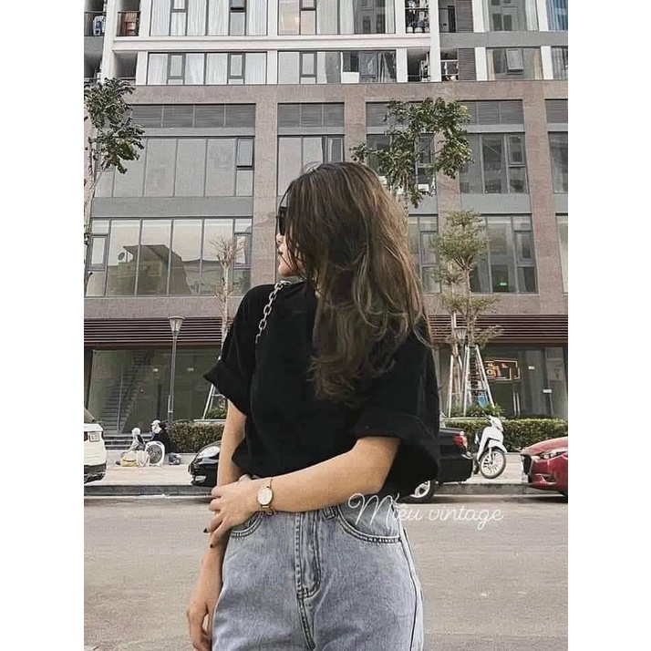 Áo thun trơn nam nữ phông trơn Unisex tay lỡ form rộng cổ tròn màu Đen, Trắng - ZADOAL FASHION