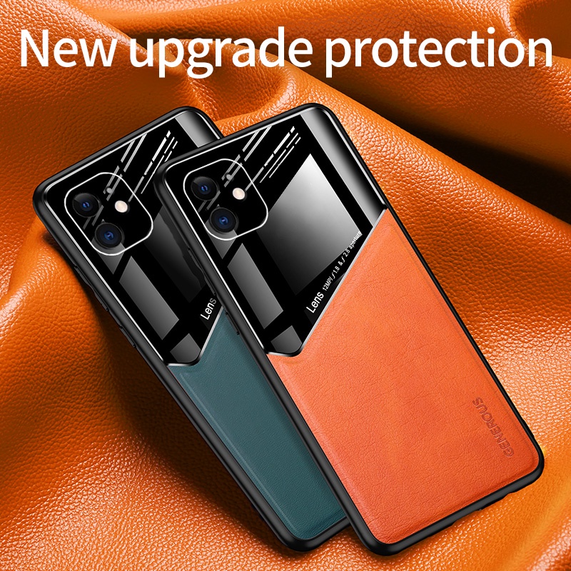 Ốp điện thoại TPU cứng mềm chống sốc mặt nhám phối da cho Huawei Y9s Y9 Prime 2019 HONOR 20 9X Pro Lite Y9Prime2019