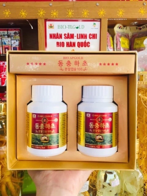 [HÀNG MỚI VỀ] Đông Trùng Hạ Thảo BIO APGOLD, Hộp 2 lọ