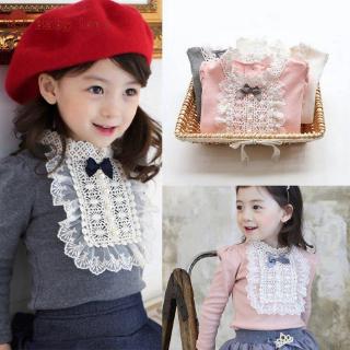 Set áo thun dài tay cổ tròn + quần dài ống bó đáng yêu cho bé gái