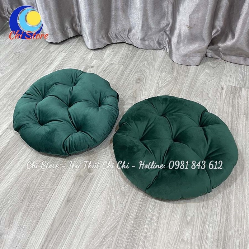 Đệm Ngồi Bệt, Nệm Ngồi Vải Nhung Kiểu Nhật, Trang Trí Trà Sữa, Cafe, Trà Chanh, Nệm Ngồi Ghế Ban Công 40x40cm