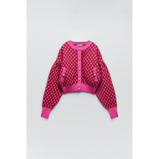 Áo len croptop kèm váy len Zara xuất dư