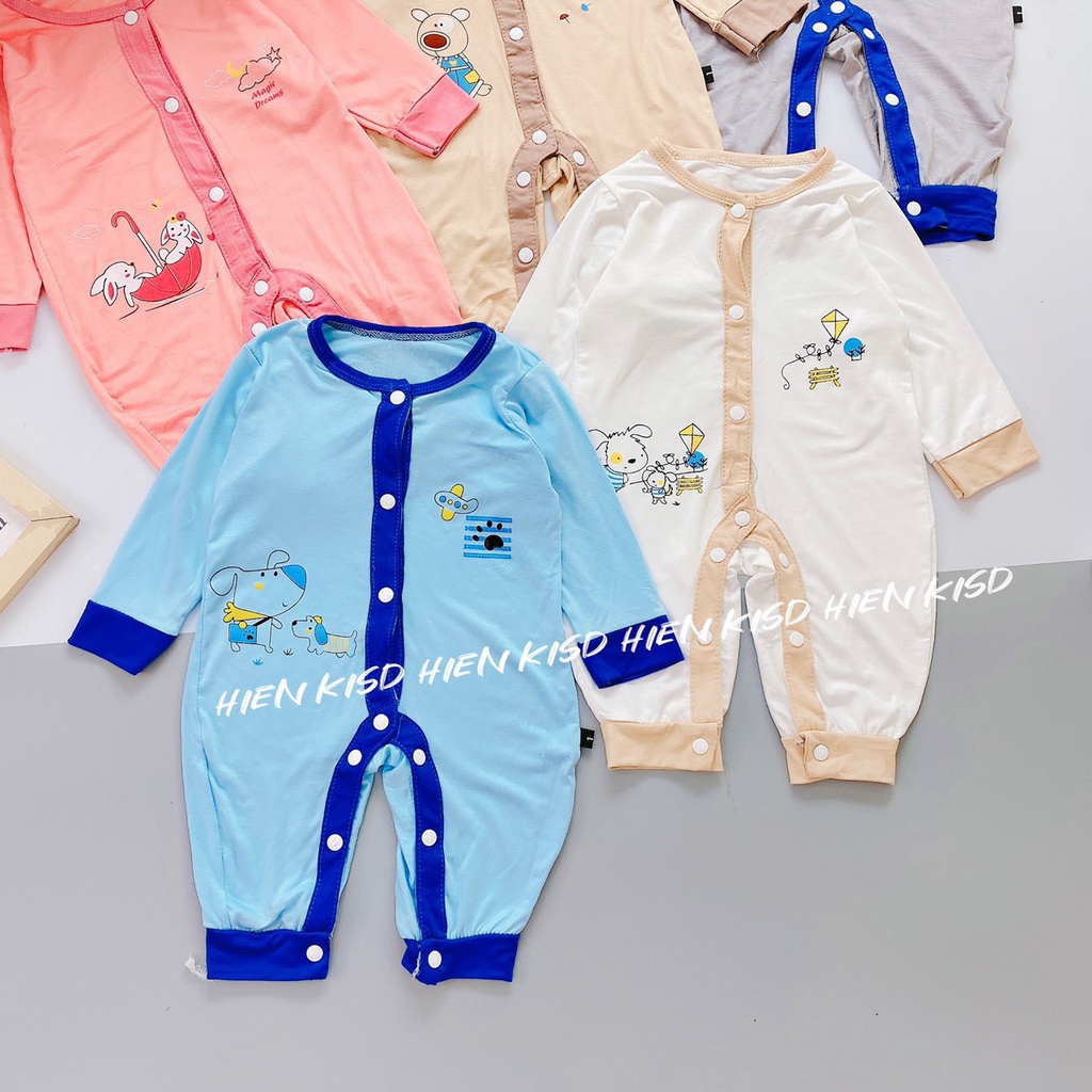 Body dài thun lạnh peptit Minky mom cho bé (3-10kg)