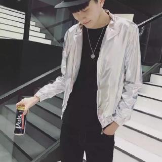 Áo Khoác Bóng Chày Màu Bạc