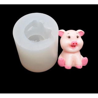 Khuôn Silicone Động Vật Heo Ngồi Tí Nị
